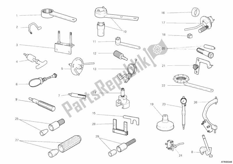 All parts for the Workshop Service Tools, Engine of the Ducati Hypermotard 1100 EVO 2011